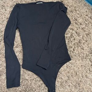 Aritzia Black Long Sleeve Bodysuit